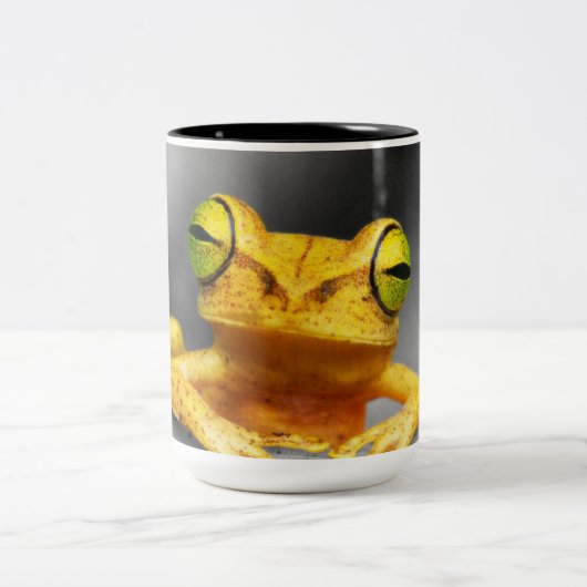 Gelber Frosch Zweifarbige Tasse (Mittel)