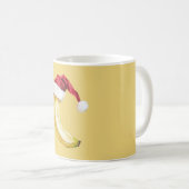 Gelber Frucht-Banane-Santa-Hut Kaffeetasse (VorderseiteRechts)