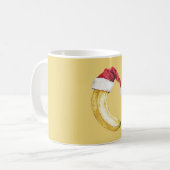 Gelber Frucht-Banane-Santa-Hut Kaffeetasse (Vorderseite Links)