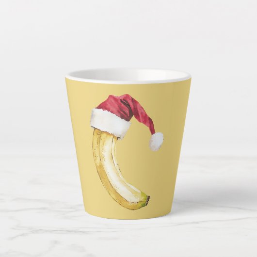 Gelber Frucht-Banane-Santa-Hut Milchtasse (Vorderseite)