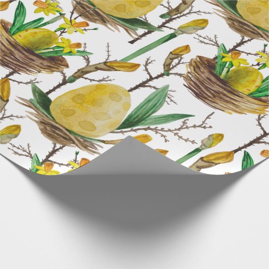 Gelber Frühling Geschenkpapier (Ecke)