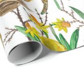 Gelber Frühling Geschenkpapier (Rolleneckpunkt)