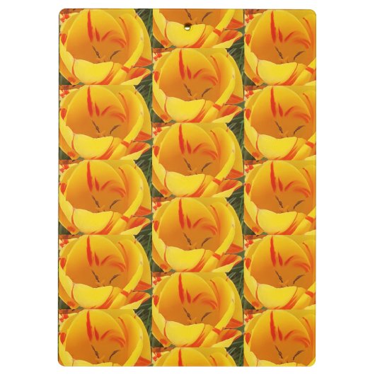 Gelber Frühling Klemmbrett (Rückseite)