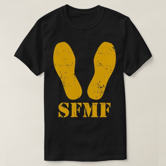 Gelber Fußabdruck SFMF Pullover (Design vorne)