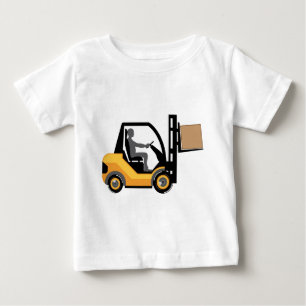 Gelber Gabelstapler Baby T-shirt