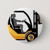 Gelber Gabelstapler Button (Vorderseite)