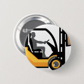 Gelber Gabelstapler Button (Vorne & Hinten)