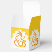 Gelber Ganesha mit Mandala-Hintergrund Geschenkschachtel (Geöffnet)
