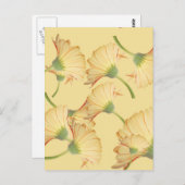 Gelber Gänseblümchen-Pastellhintergrund Postkarte (Vorne/Hinten)