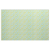 Gelber Gänseblümchen-Türkis-Weiß-Gingham Stoff (Yard (91,4 cm))
