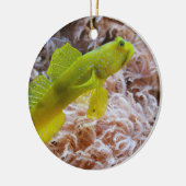 Gelber Garnkröse Keramik Ornament (Links)