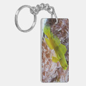 Gelber Garnkröse Schlüsselanhänger (Vorderseite links)