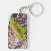 Gelber Garnkröse Schlüsselanhänger (Rückseite)