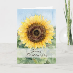Gelber Garten Sonnenblume Froher Freundschaftstag Karte