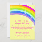 Gelber Geburtstag des 6. Geburtstages des Einladung (Rückseite)