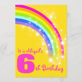 Gelber Geburtstag des 6. Geburtstages des Einladung