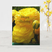 Gelber Geburtstag Karte (Gelbe Blume)