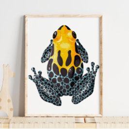 Gelber Gepunkteter Frosch Digitaldruck | Wall Prin Poster