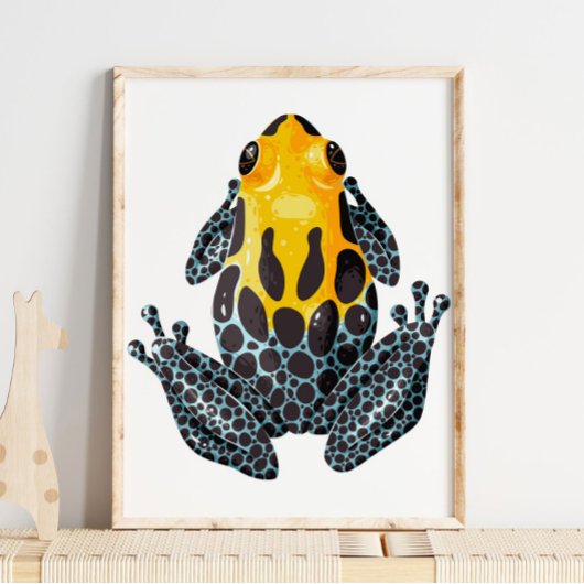 Gelber Gepunkteter Frosch Digitaldruck | Wall Prin Poster
