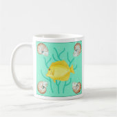 Gelber Geruch mit Nautilus-Muscheln Kaffeetasse (Links)