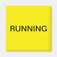 Gelber Geschirrspüler-Magnet