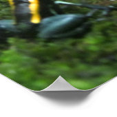 Gelber gestreifter Dart Frosch Poster (Ecke)