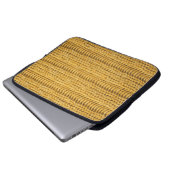 Gelber gezogener, getexturierter, trendiger Hinter Laptopschutzhülle (Vorne Knopf)