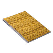 Gelber gezogener, getexturierter, trendiger Hinter Notizblock (Rechte Seite)