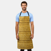 Gelber gezogener, getexturierter, trendiger Hinter Schürze (Getragen)