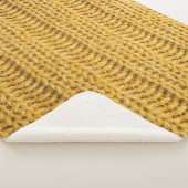 Gelber gezogener, getexturierter, trendiger Hinter Sherpadecke (3/4)