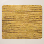 Gelber gezogener, getexturierter, trendiger Hinter Sherpadecke (Vorderseite (Horizontal))