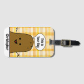 Gelber Gingham, Brown Potato, Ihre Tasche, kundens Gepäckanhänger (Vorderseite (Horizontal))