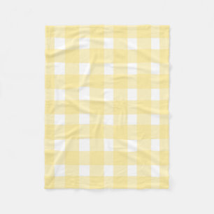 Gelber Gingham Fleecedecke
