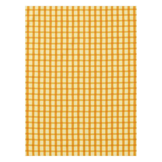 Gelber Gingham Kariert für den Sommer Tischdecke (Vorderseite)