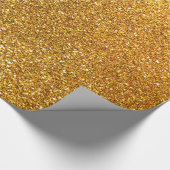 Gelber Glitter Geschenkpapier (Ecke)