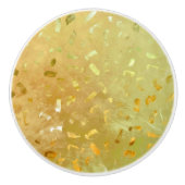 Gelber Glitzer Keramikknauf (Vorderseite)