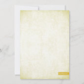 Gelber Glitzer Look Junggeselinnen-Abschied Einlad Einladung (Rückseite)