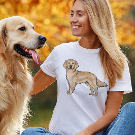 Gelber Golden Retriever Niedlicher Cartoon Dog Zei T-Shirt