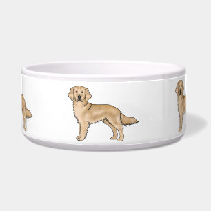 Gelber Golden Retriever Süße Cartoon-Hunde Napf