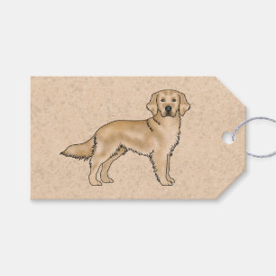 Gelber Golden Retriever Süßer Cartoon-Hund Beige Geschenkanhänger