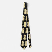 Gelber Goldendoodle Design Jeder Farbige Hintergru Krawatte (Vorderseite)