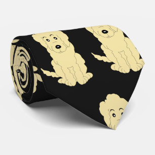 Gelber Goldendoodle Design Jeder Farbige Hintergru Krawatte