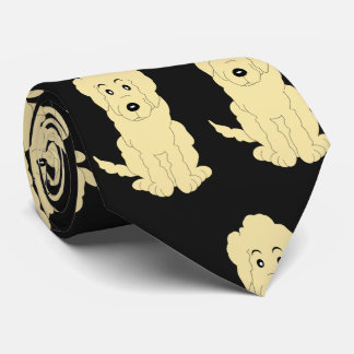 Gelber Goldendoodle Design Jeder Farbige Hintergru Krawatte