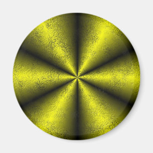 Gelber Goldener Regenbogen in Leatheroptik Magnet