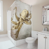 Gelber Goldtopf im Wasserfarben Duschvorhang (Beispiel)