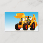Gelber Gräber-/Bagger-Gewohnheits-Bau Visitenkarte (Rückseite)