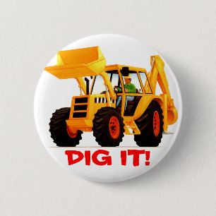 Gelber Gräber Button