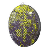 Gelber Graffiti abstrakt Dartscheibe (Vorderseite rechts)