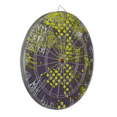 Gelber Graffiti abstrakt Dartscheibe (Vorderseite Links)