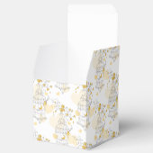 Gelber grauer Vogelkäfig dank Gastgeschenk Hochzei Geschenkschachtel (Geöffnet)